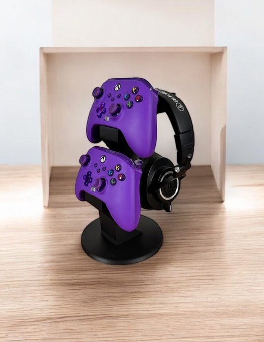 3D-gedruckter Dual Ständer, Halterung – Für Xbox & PS5 Controller und Kopfhörer