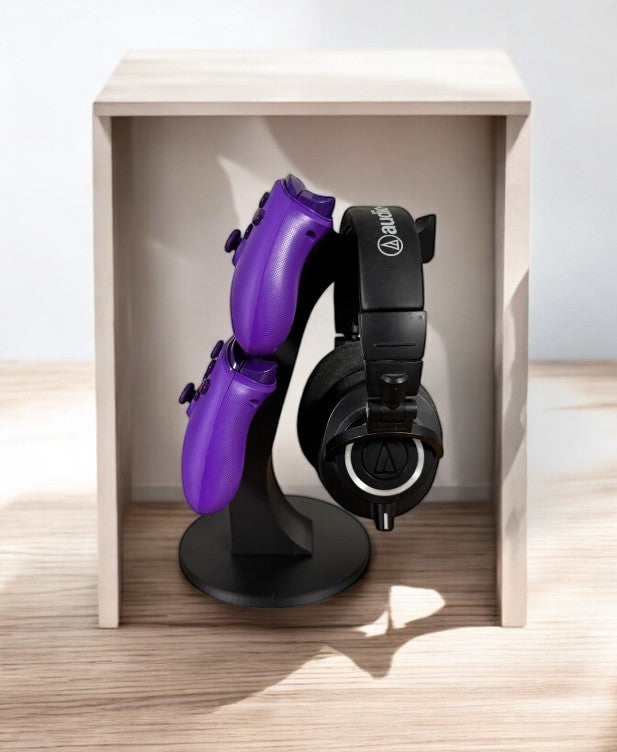 3D-gedruckter Dual Ständer, Halterung – Für Xbox & PS5 Controller und Kopfhörer