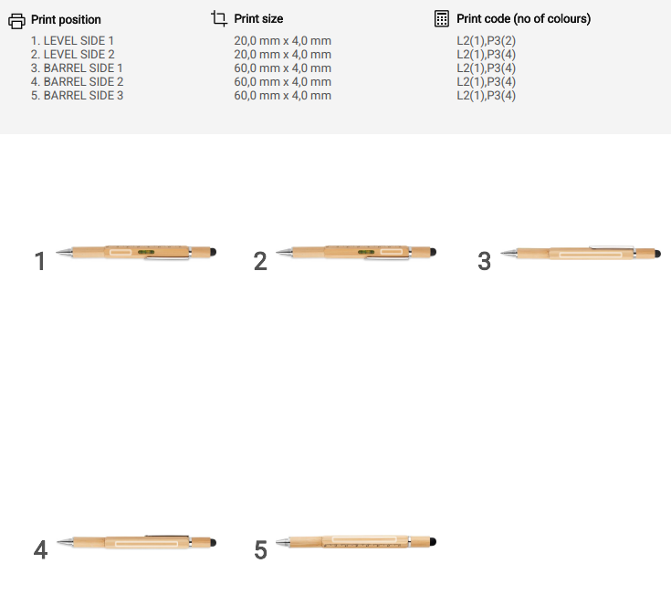 Toolbam Multifunktions-Stift Bambus, Holz